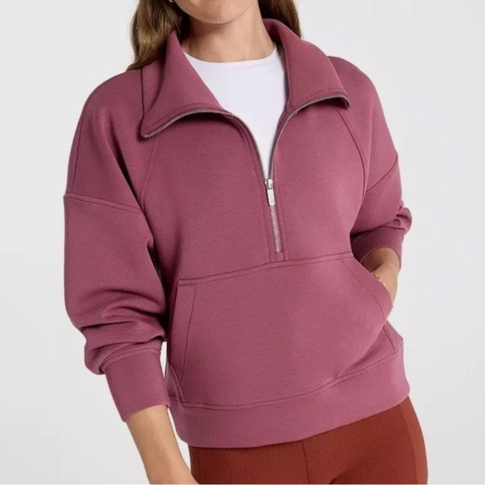 Women's Mauve Half-Zip Pullover